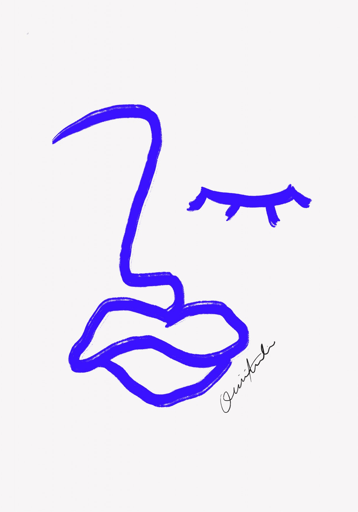 Abstract Face Poster och Canvastavla