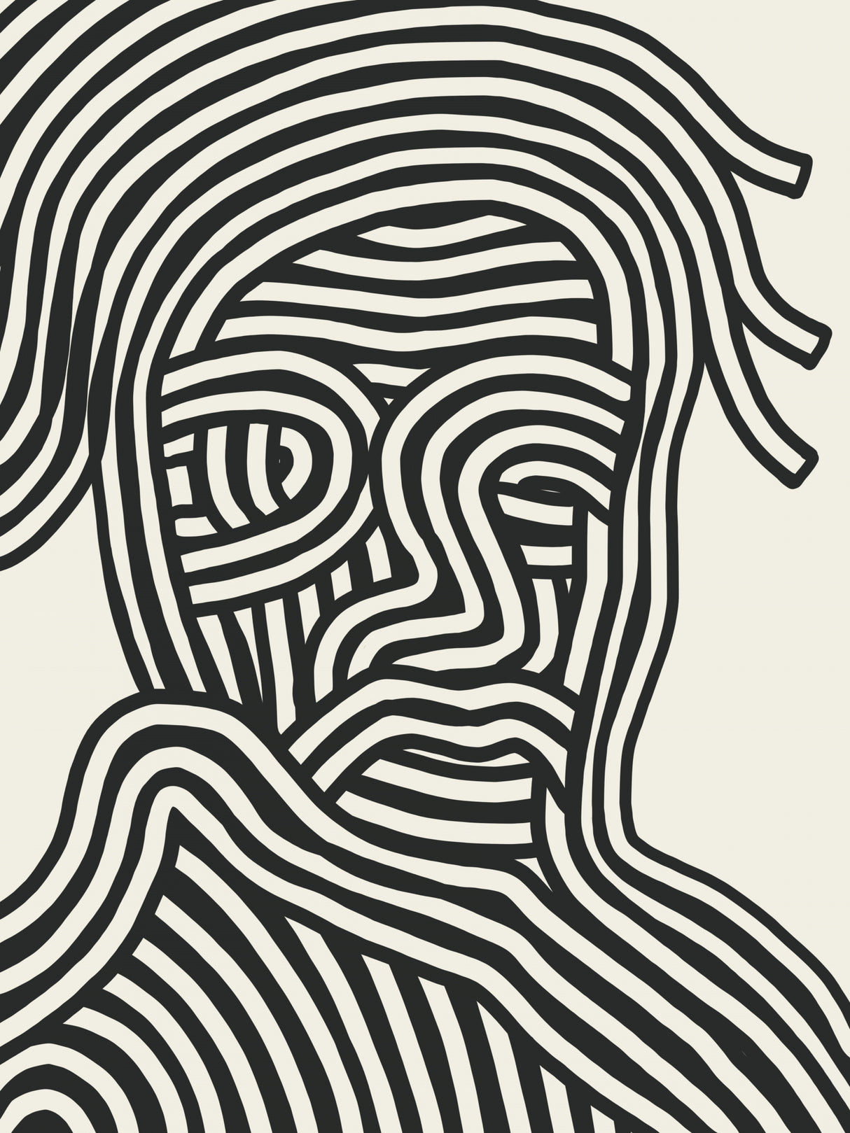 Stripe Portrait Poster och Canvastavla