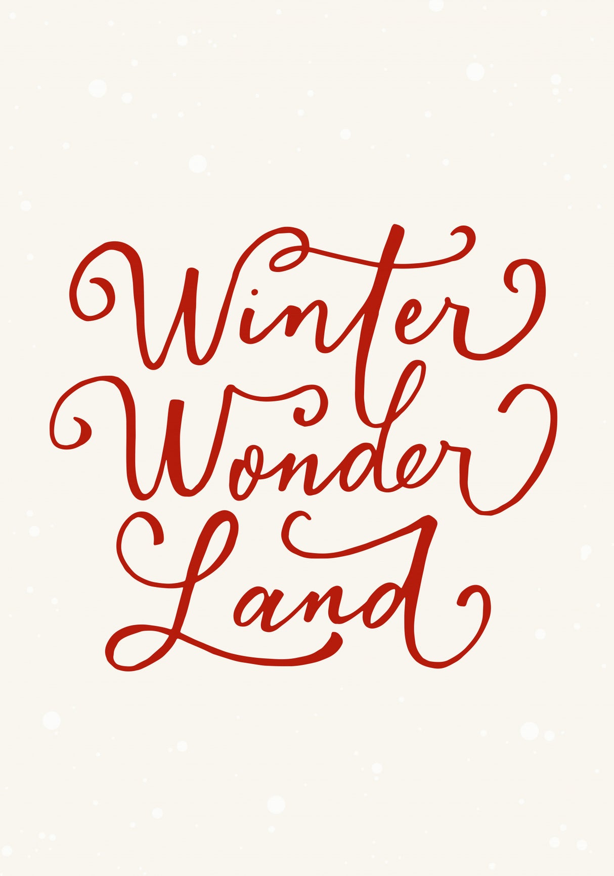 Winter Wonderland Text (green), Christmas Noël Holiday Winter Quote Typography Lettering Poster och Canvastavla