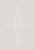 Grid Star Grey Poster och Canvastavla