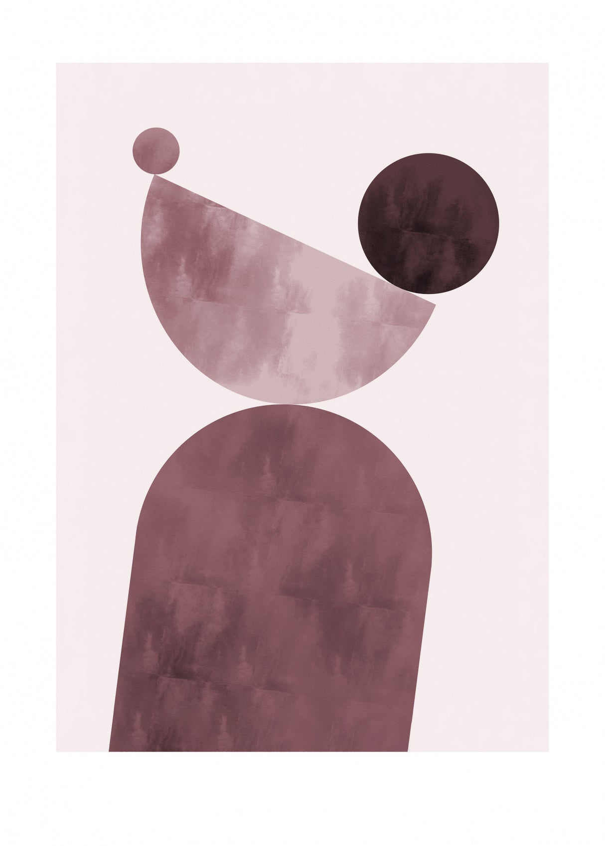 Geometrical Shapes Purple Poster och Canvastavla