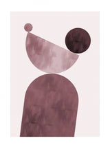 Geometrical Shapes Purple Poster och Canvastavla
