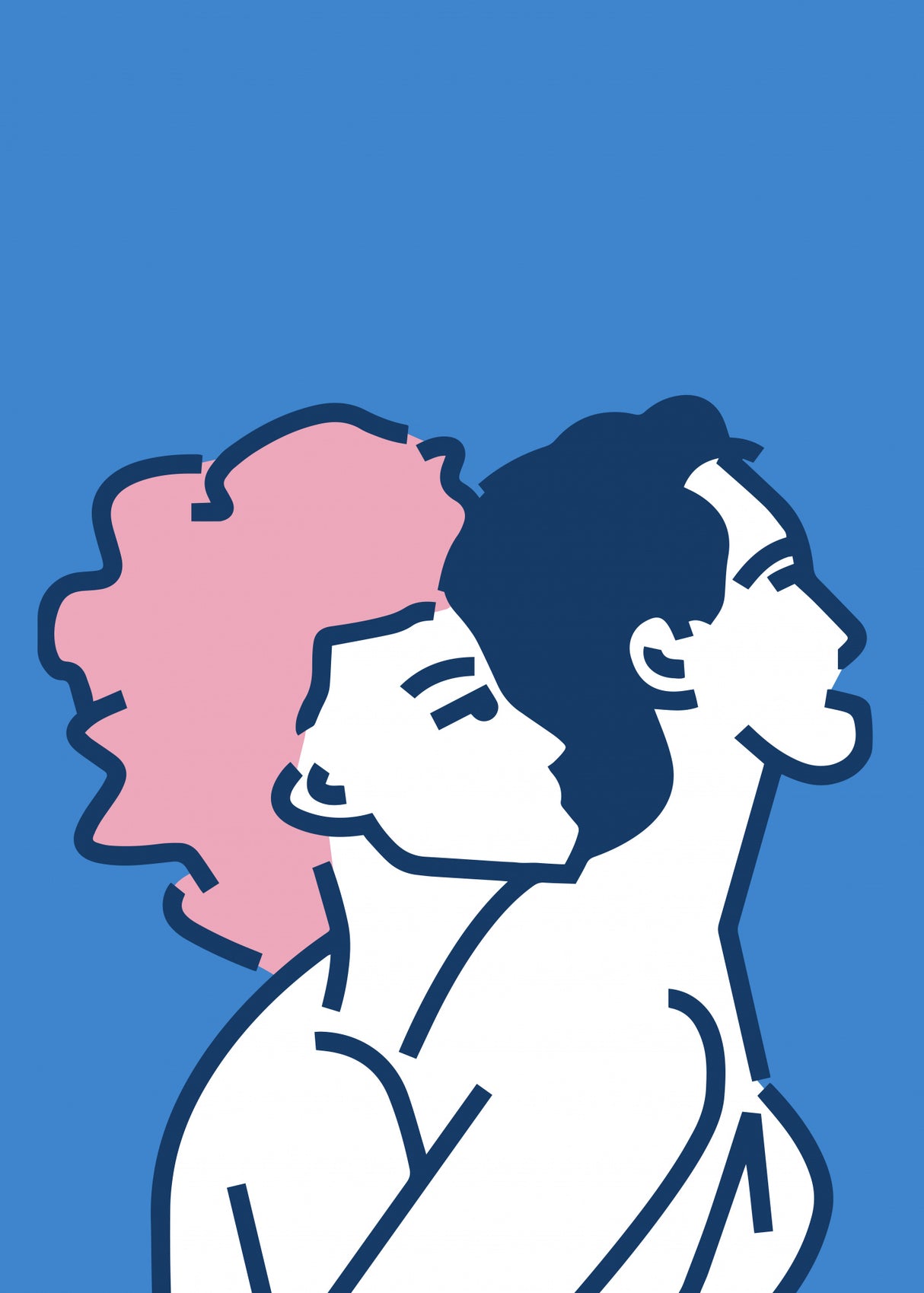 Gentle Love Blue Poster och Canvastavla