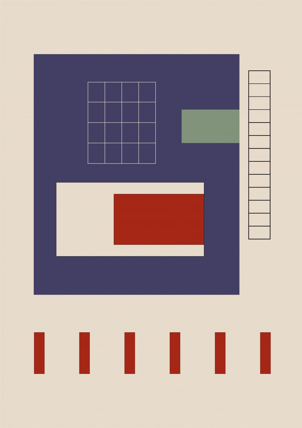 Built in Shapes no. 04 Poster och Canvastavla
