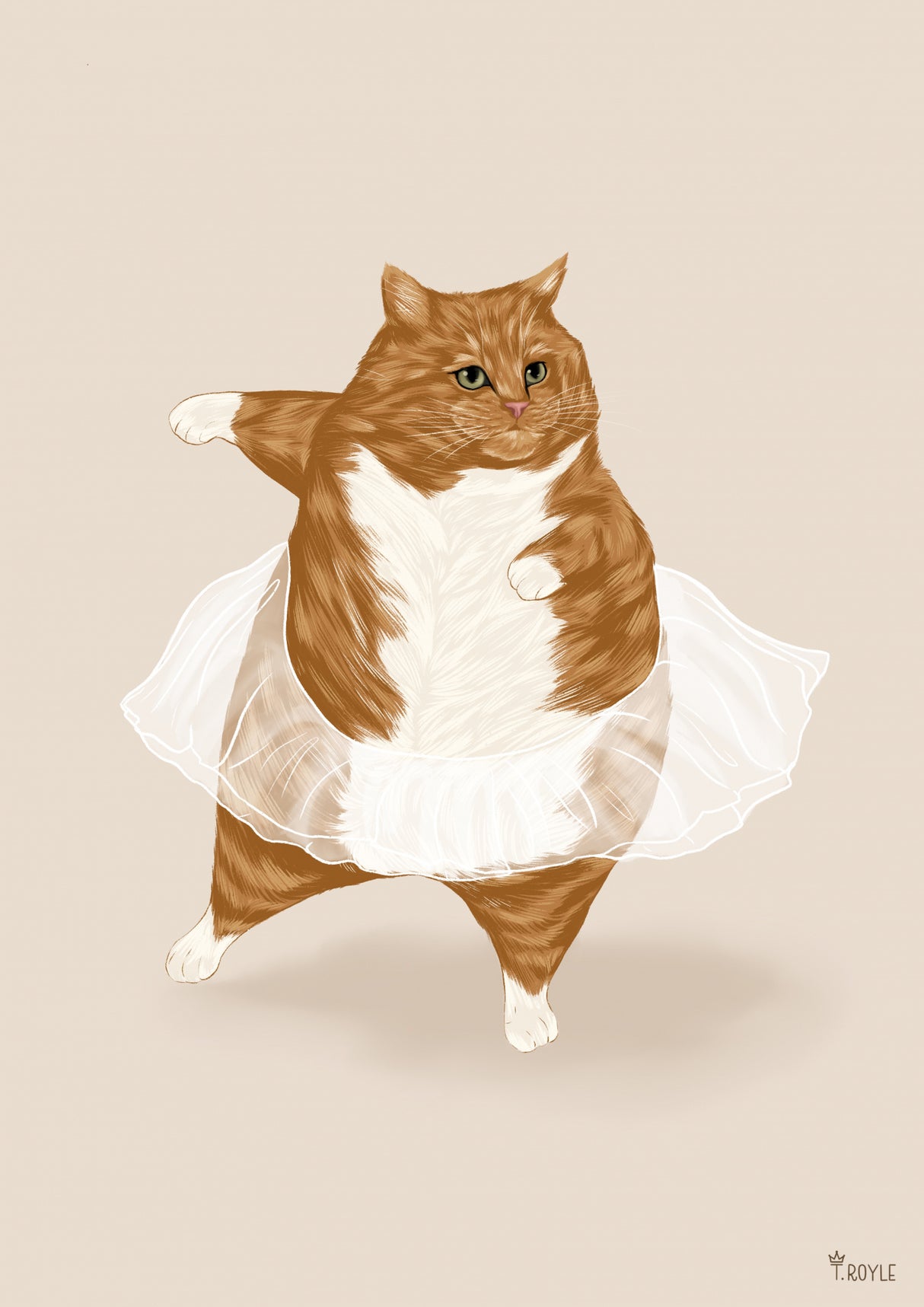 Ballet Cat - 'I can do anything I dream of' Poster och Canvastavla