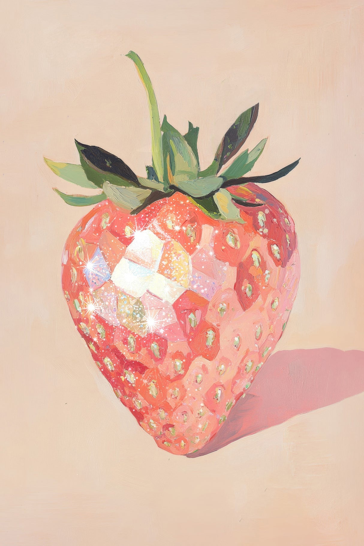Glistening Strawberry Poster och Canvastavla