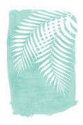 Teal Palm Leaves Foliage Silhouette Poster och Canvastavla