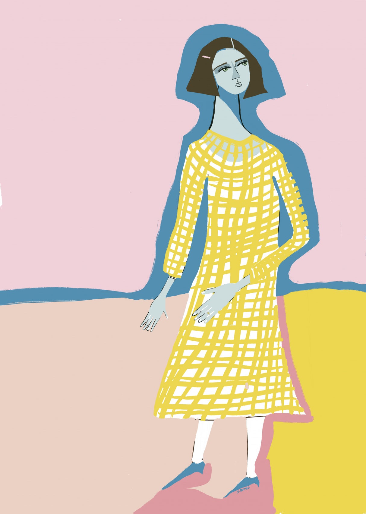 Blue lady Poster och Canvastavla