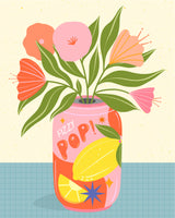 Flowers in Can Poster och Canvastavla