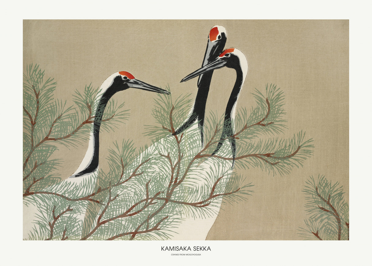Cranes From Momoyogusa Poster och Canvastavla