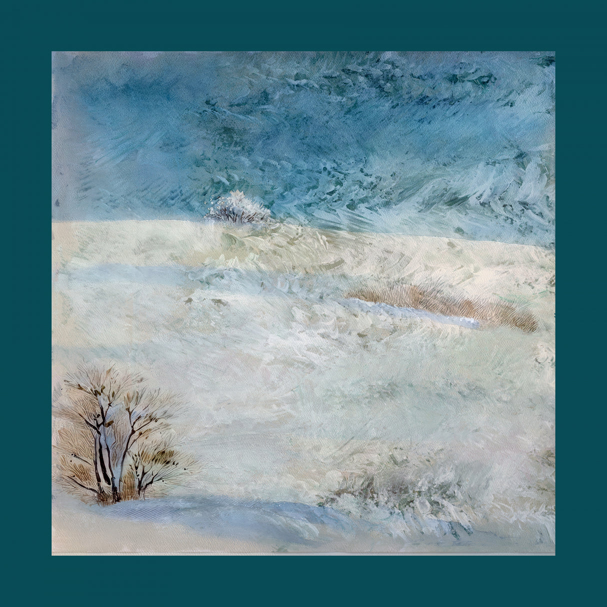 Winter Scene: Christmas Tree Vintage Style 2 Poster och Canvastavla