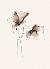 FUNKY FLOWERS digital watercolor painting Poster och Canvastavla