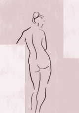 Woman Line Poster och Canvastavla