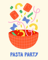 Pasta Party Poster och Canvastavla