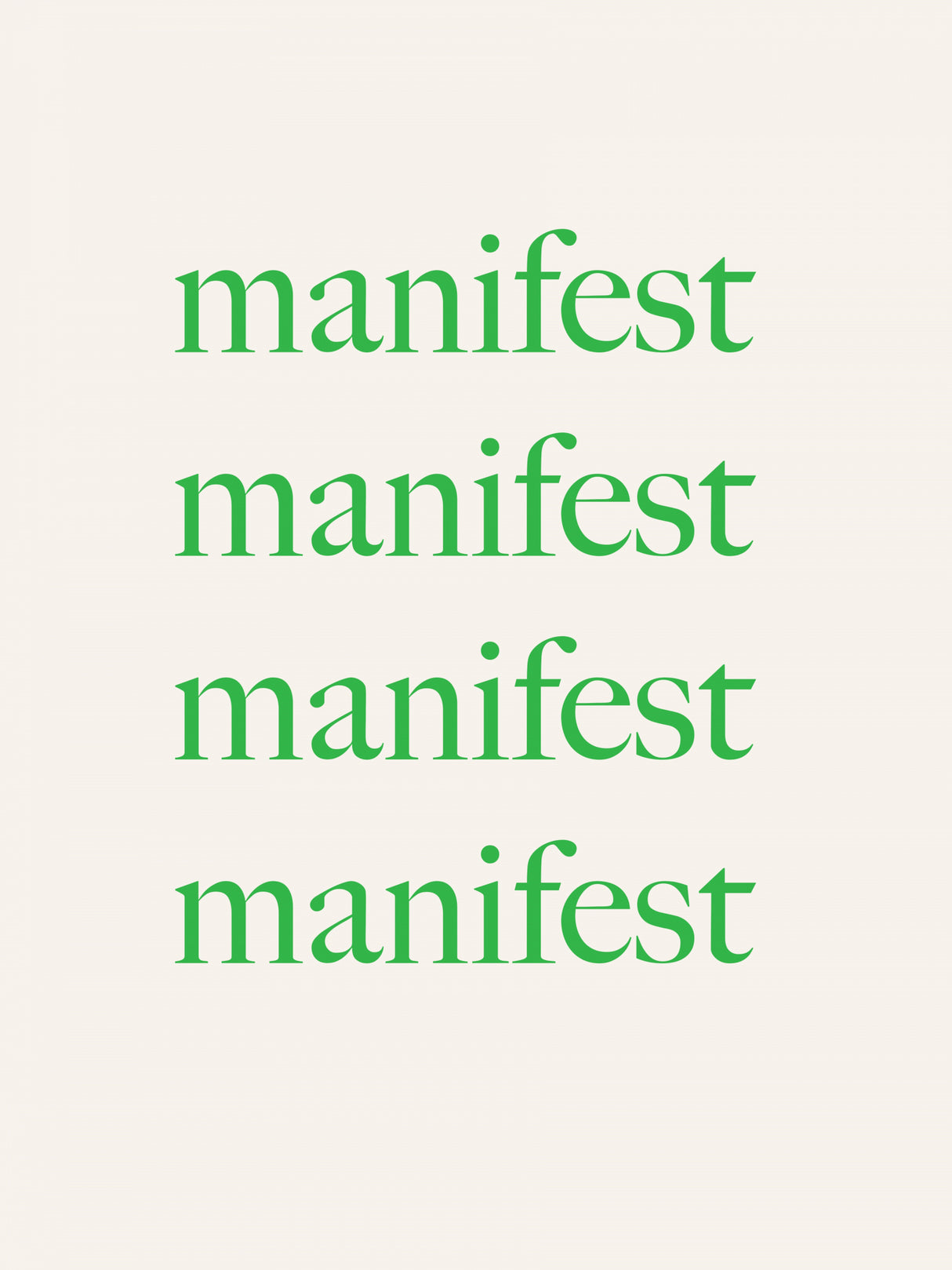 Manifest Green   Std Poster och Canvastavla