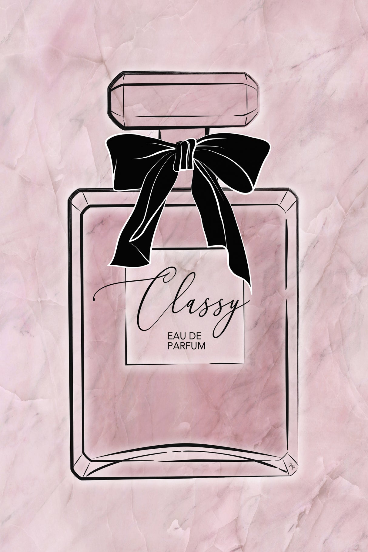 Classy Perfume Pink Poster och Canvastavla