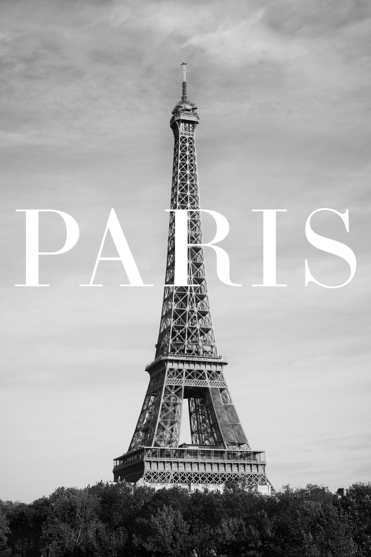 Paris Text 2 Poster och Canvastavla
