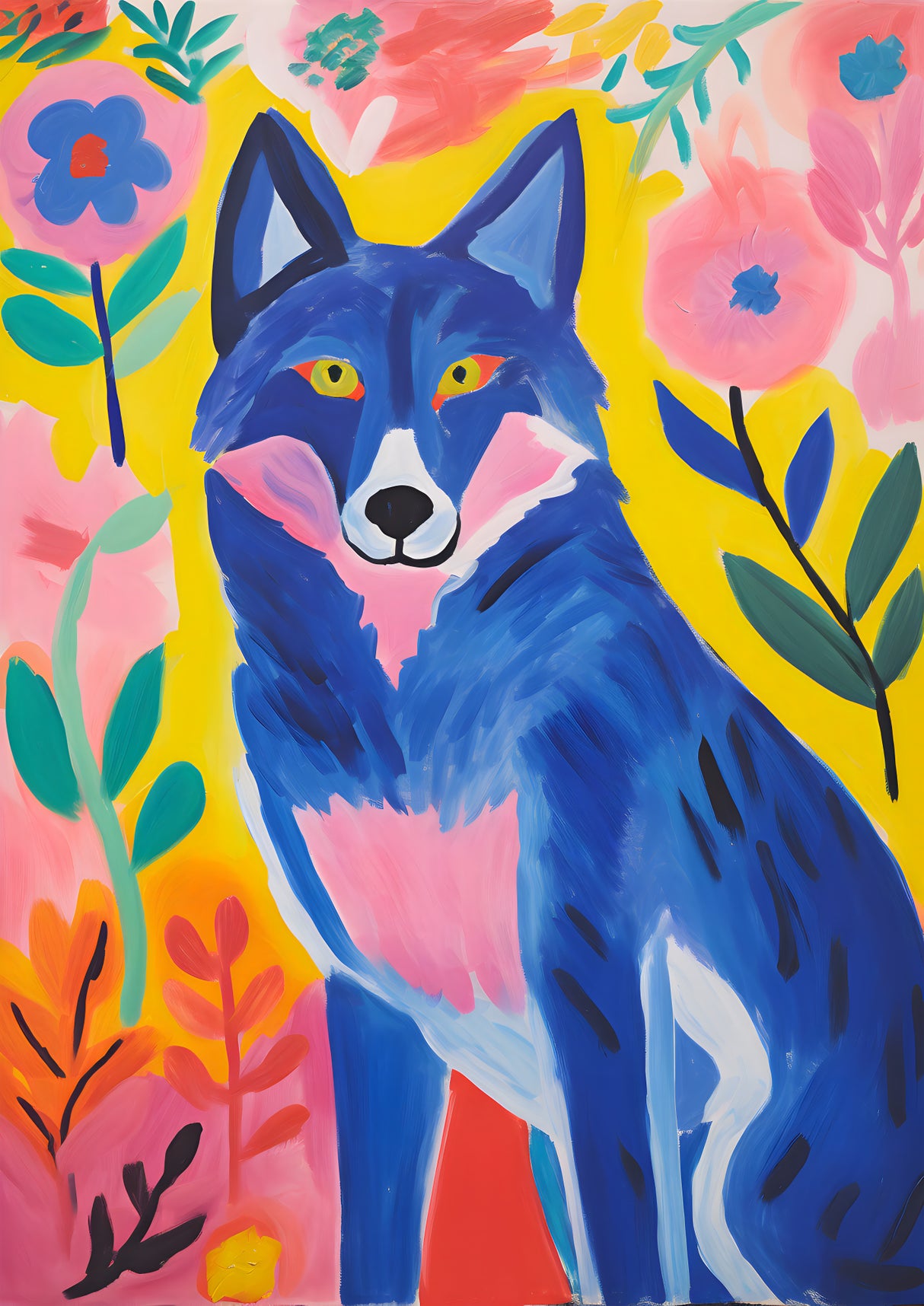 The Blue Wolf Poster och Canvastavla