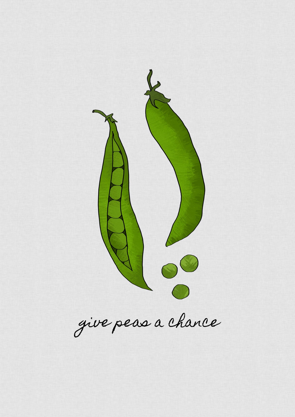 Give Peas a Chance Poster och Canvastavla