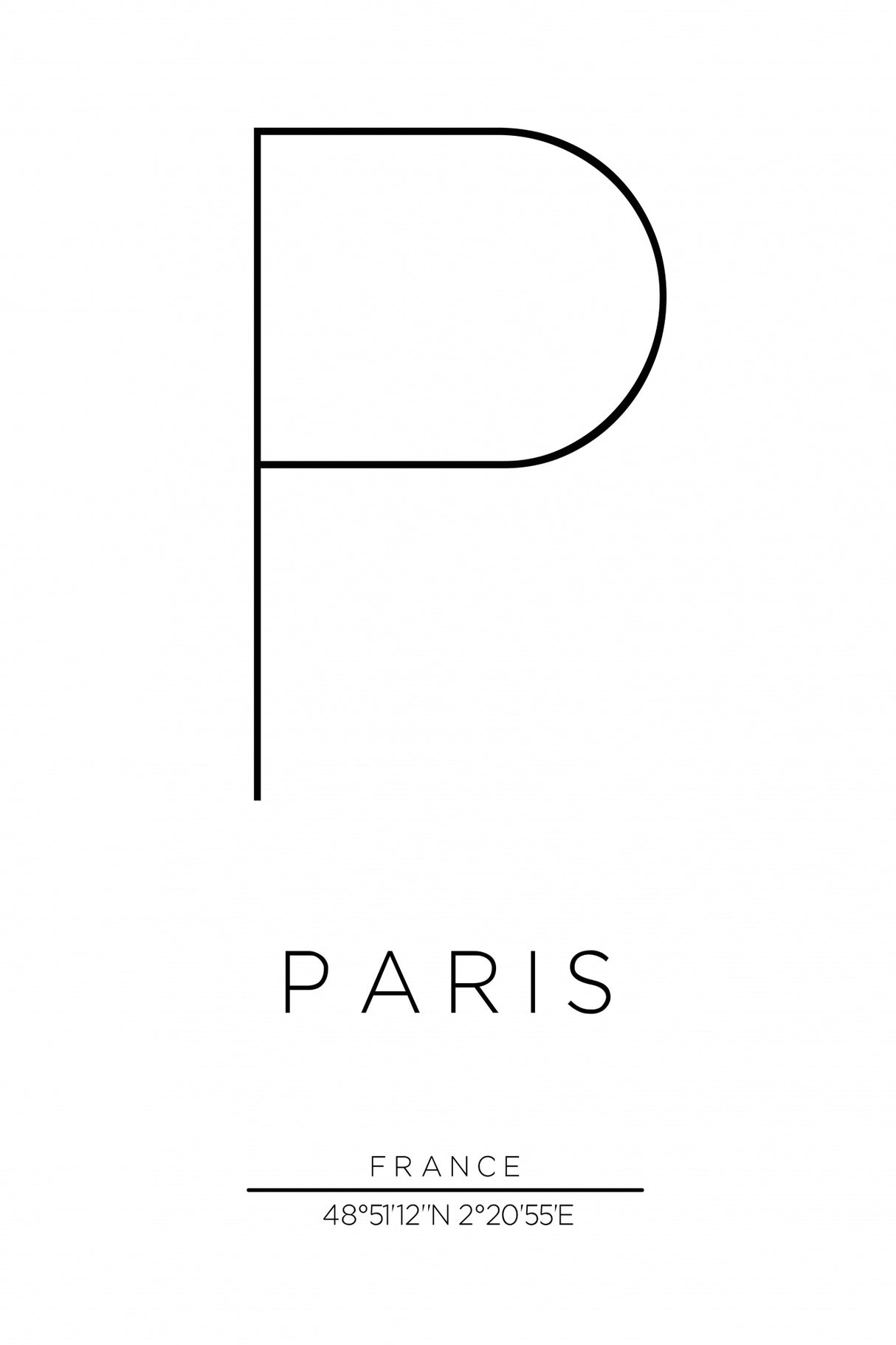 PARIS Poster och Canvastavla