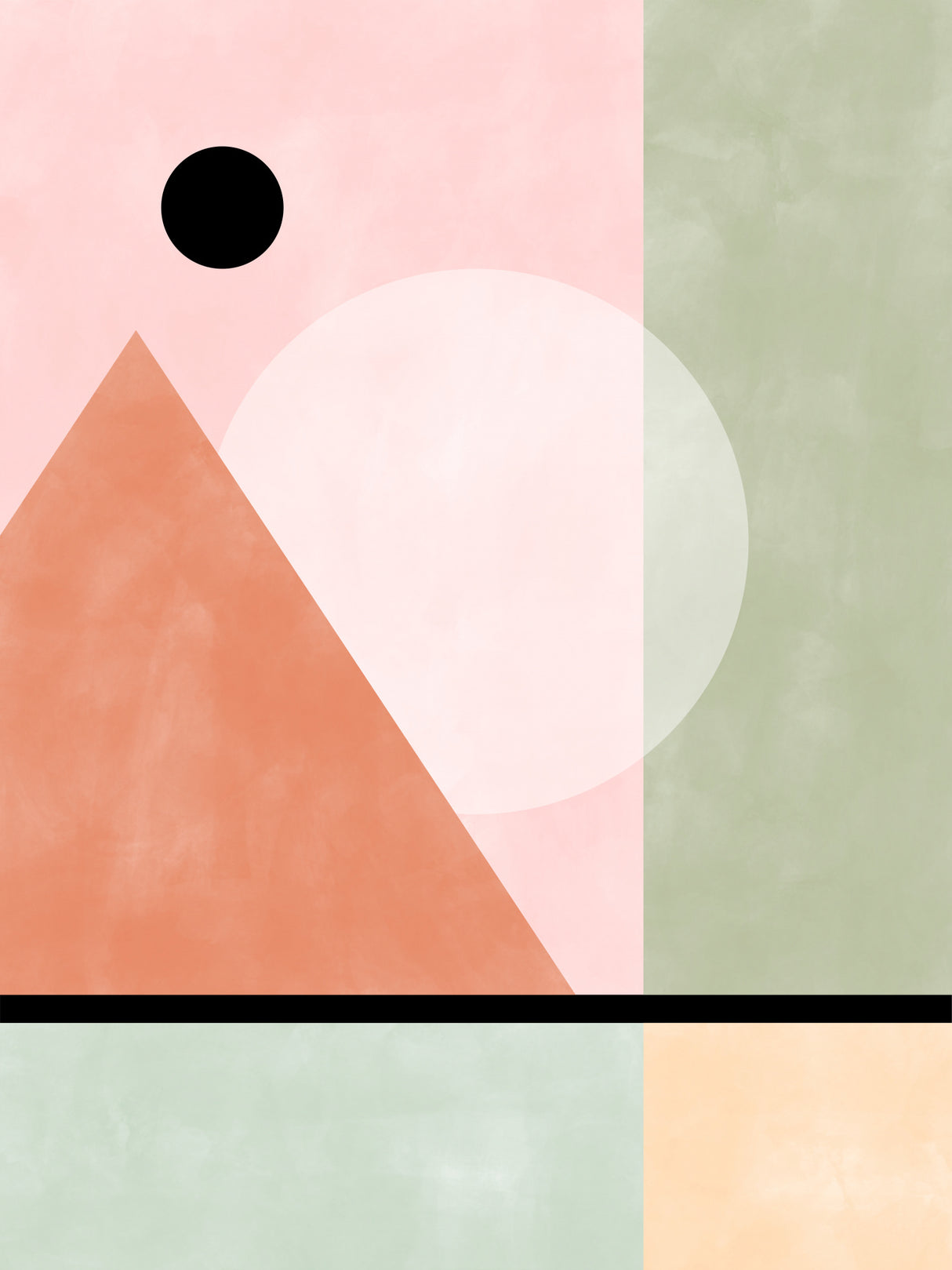 3x4 Aspectratio Pinkgreen27 Poster och Canvastavla