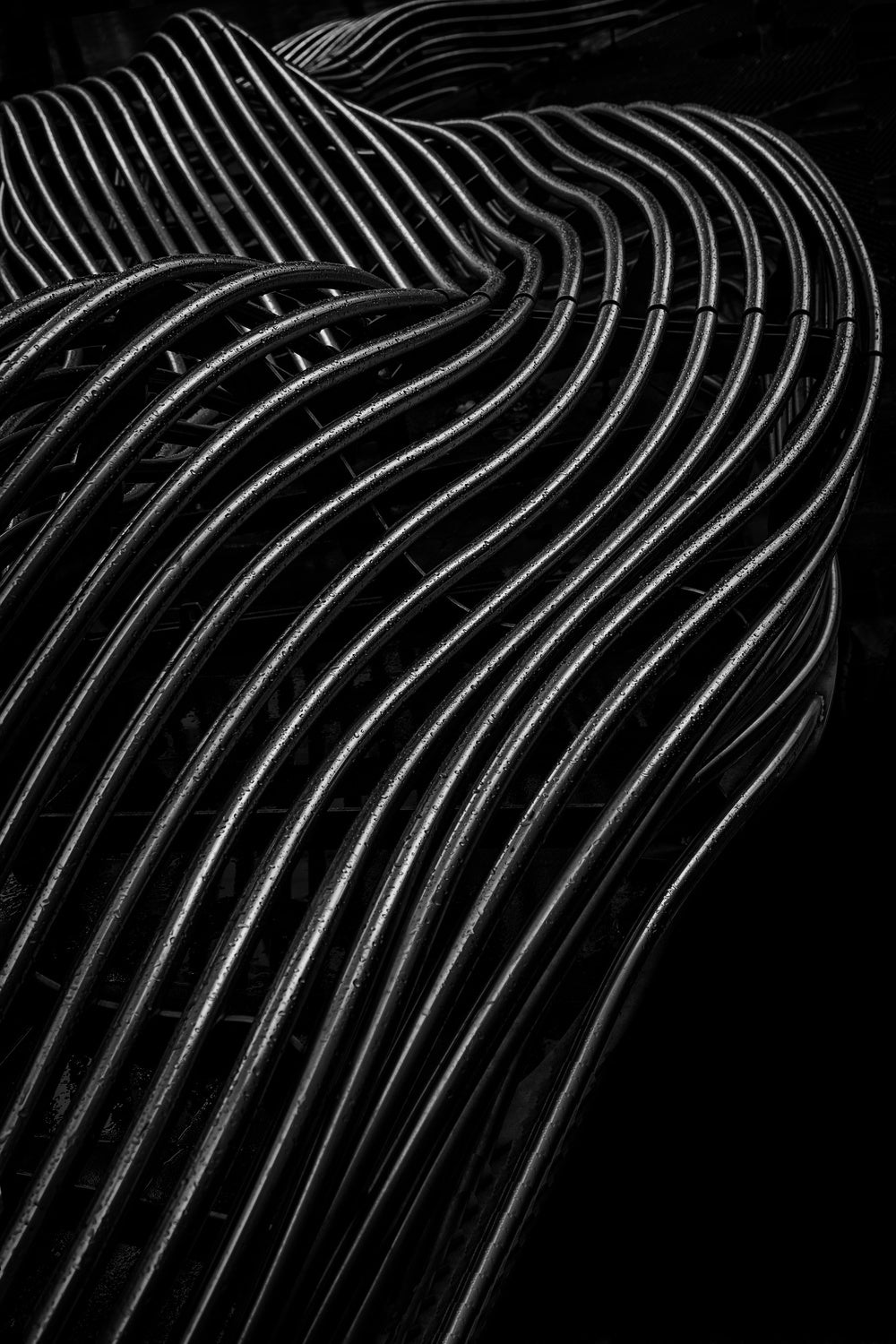 A bench of tubes Poster och Canvastavla