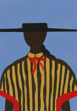 Bold Hat Woman and Stripes New Mexico Style Poster och Canvastavla