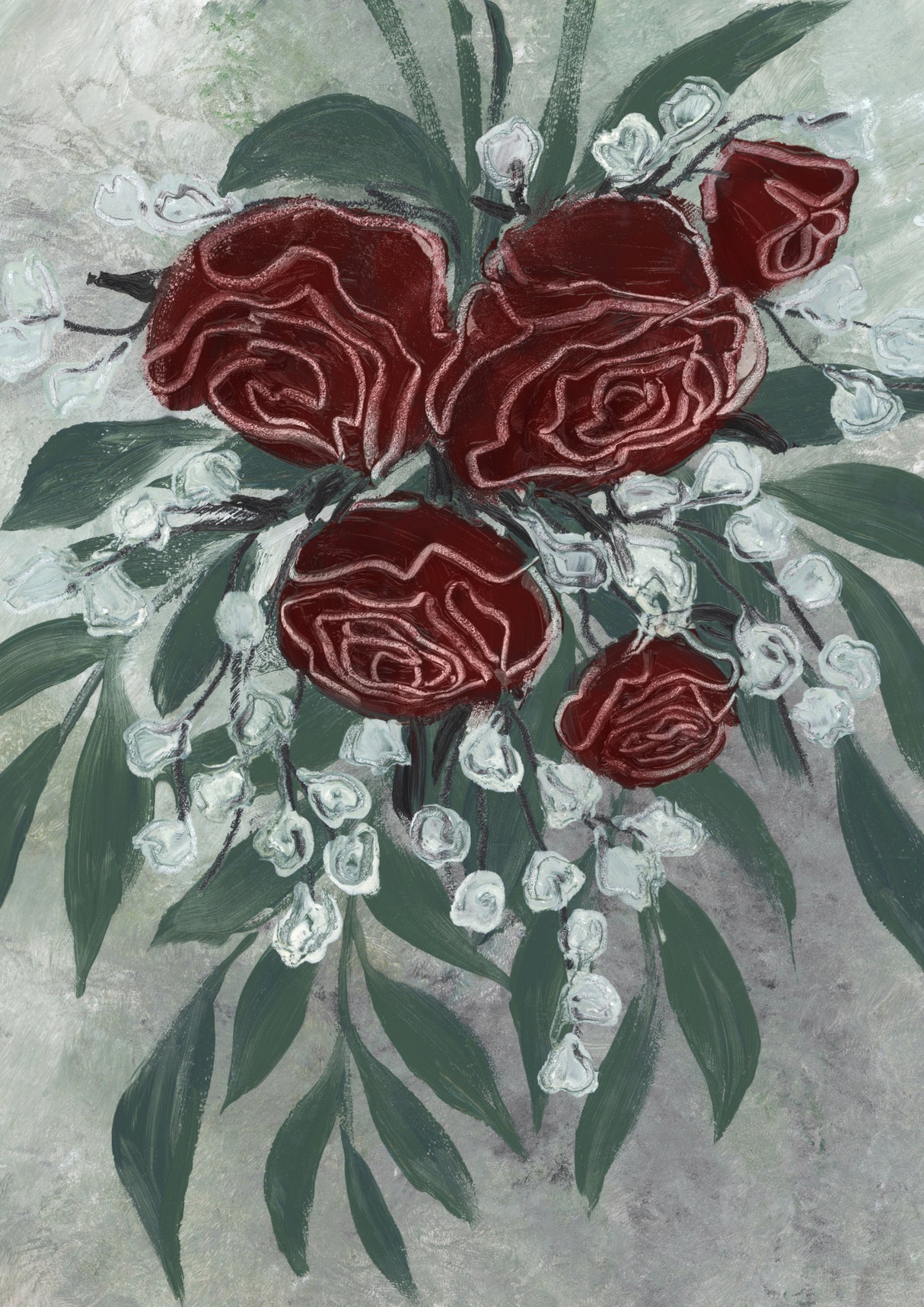 Zeldah red roses Poster och Canvastavla
