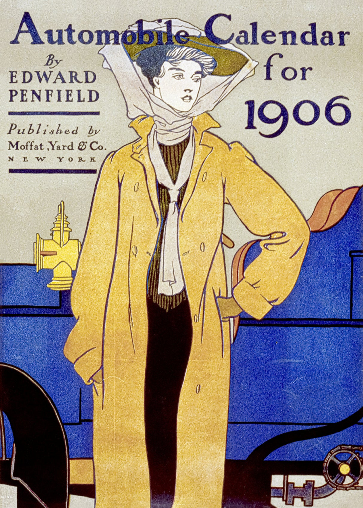 Edward Penfield's Automobile Calendar for 1906 Poster och Canvastavla