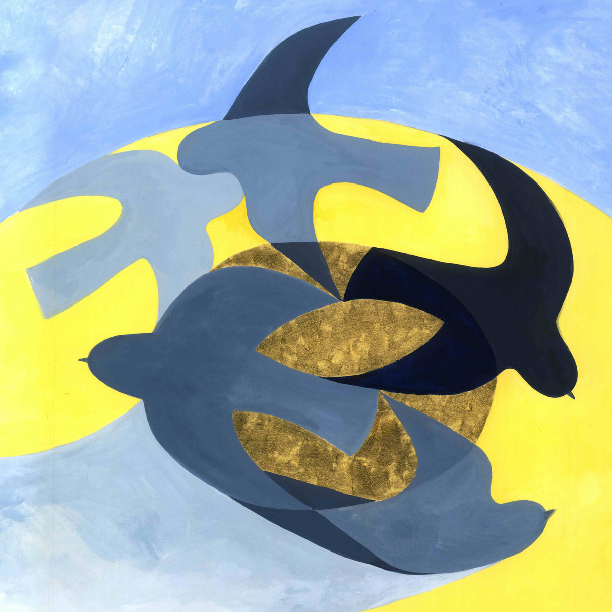 The Birds In Flight Abstract Poster och Canvastavla