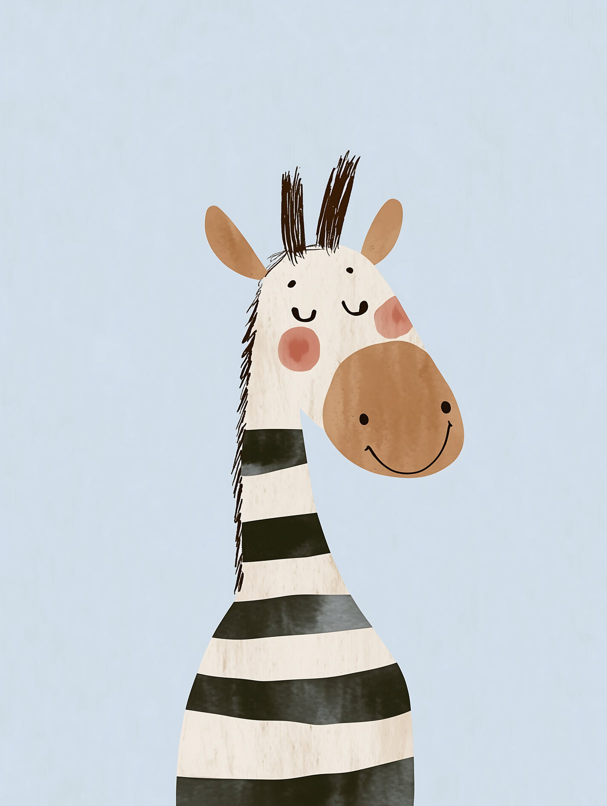 Giraff svartvit