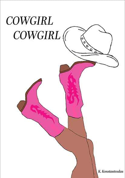 Cowgirl Kitchen poster eller kökstavla
