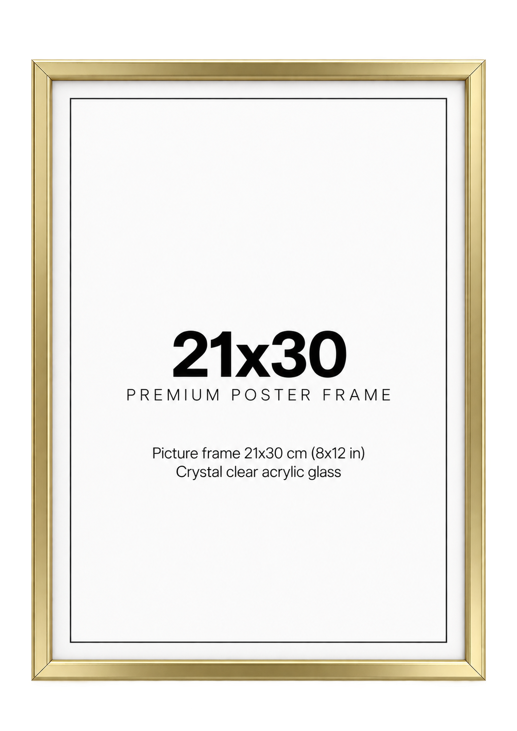 Metallram guld 21x30