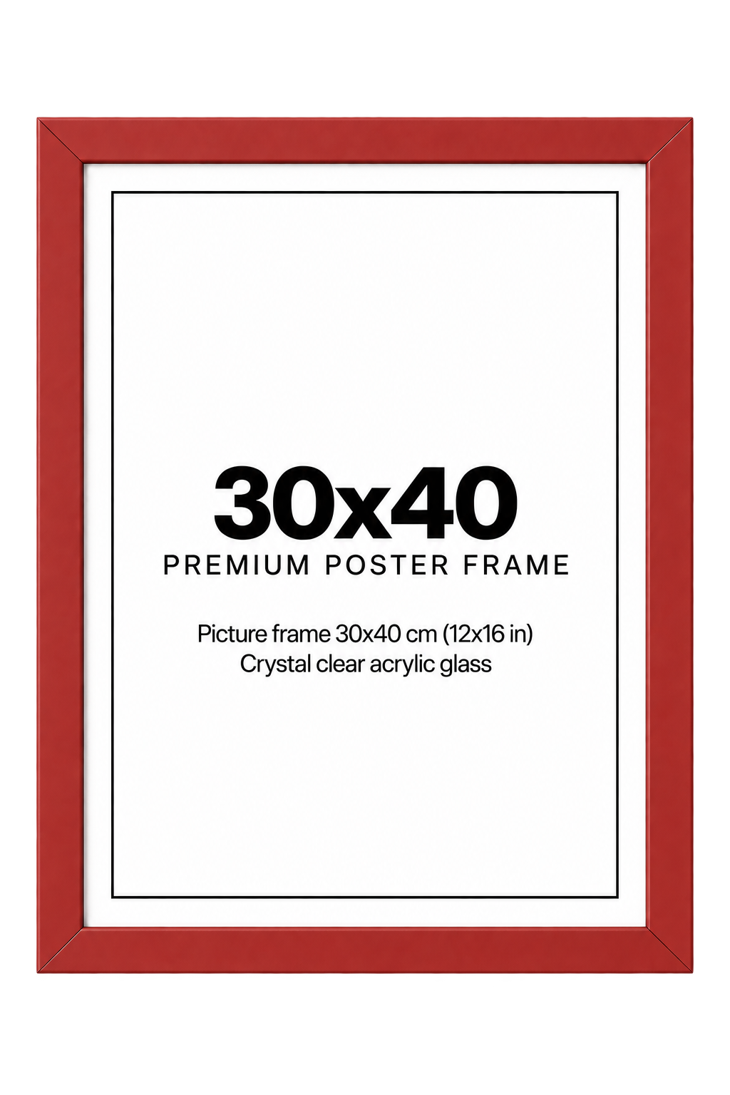 Tavelram röd 30x40