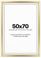 Metallram guld 50x70