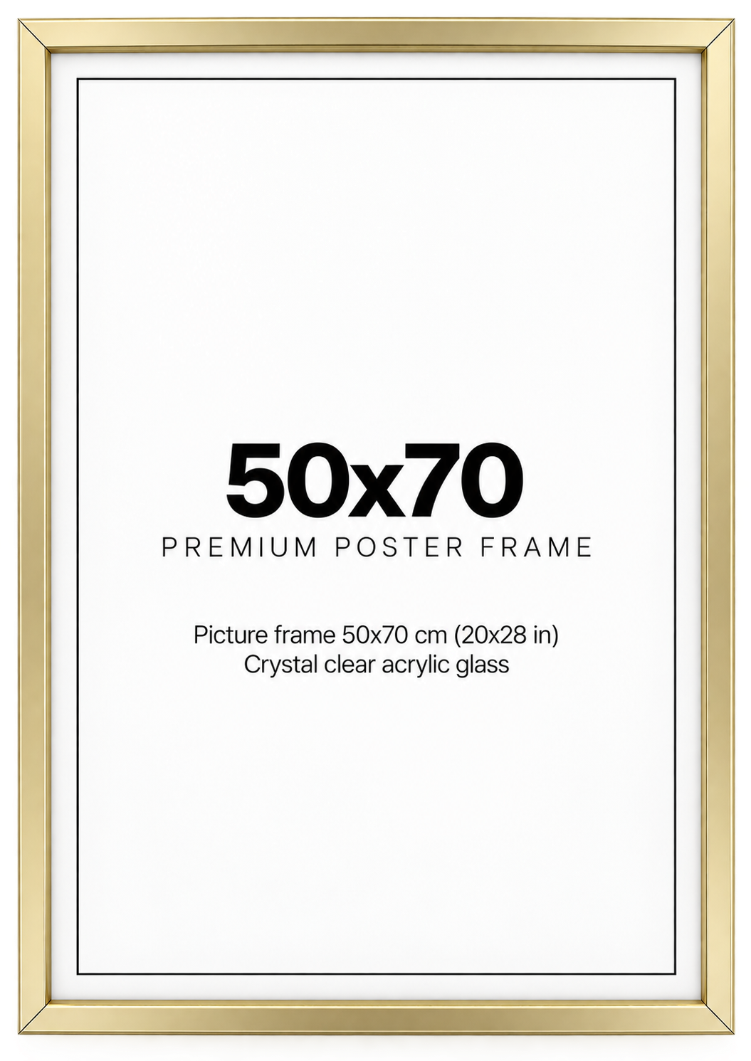 Metallram guld 50x70
