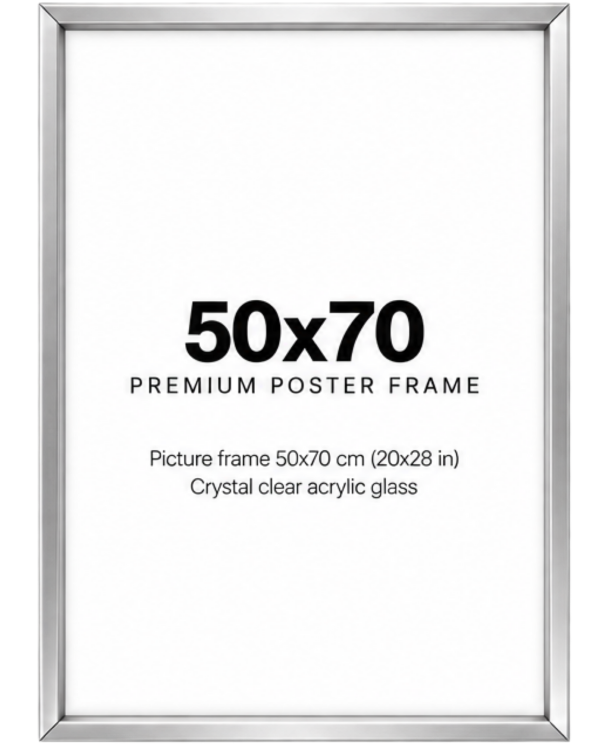 Metallram silver 50x70