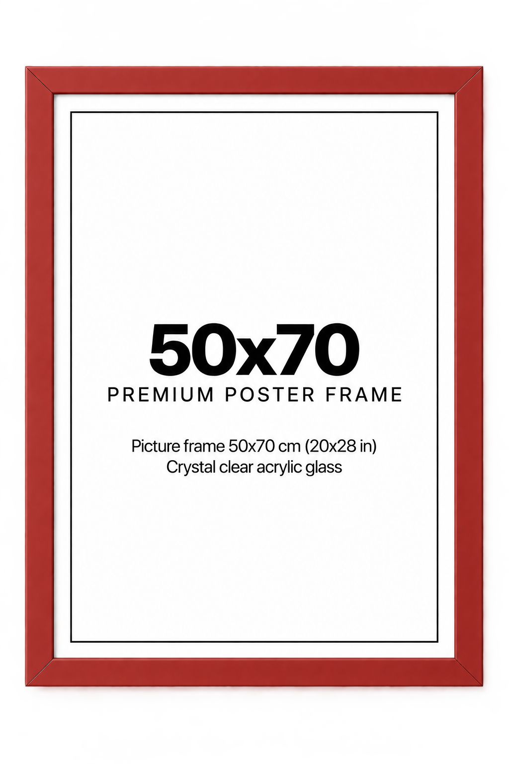 Tavelram röd 50x70