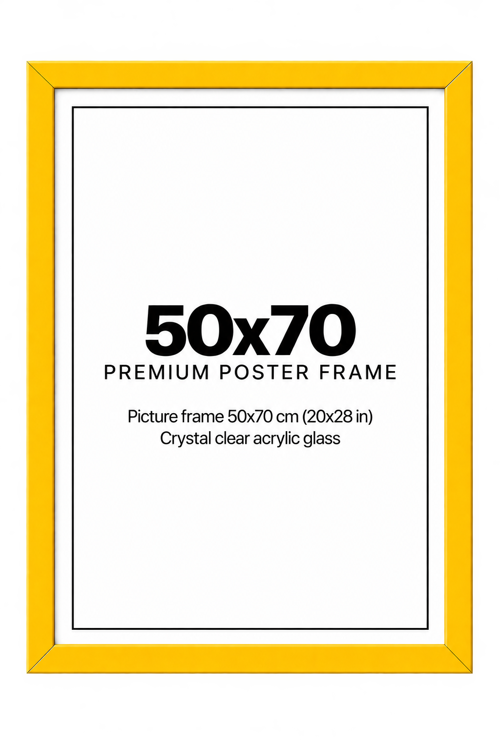 Tavelram gul 50x70
