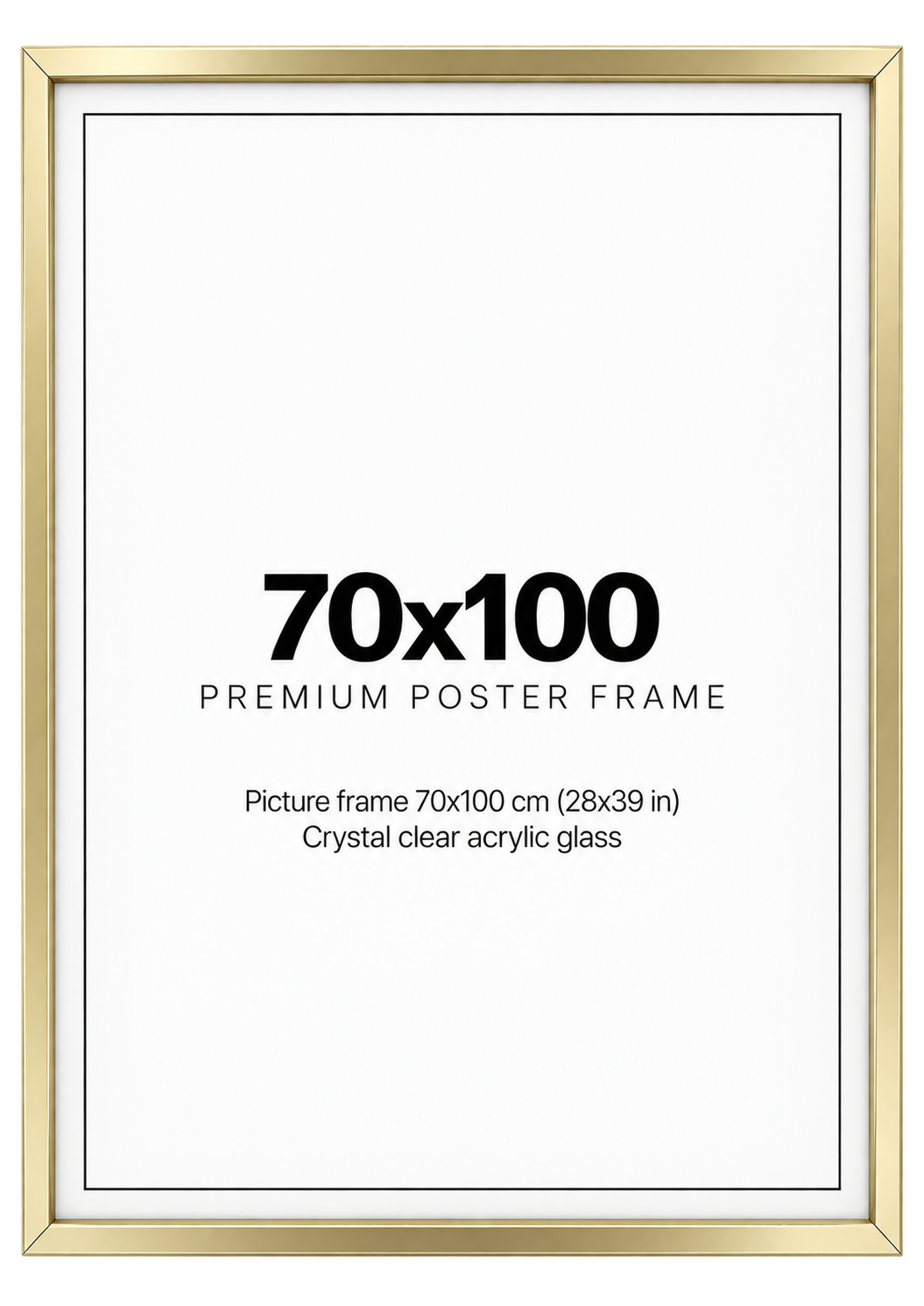 Metallram guld 70x100
