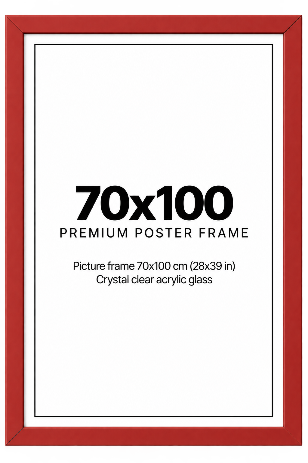 Tavelram röd 70x100