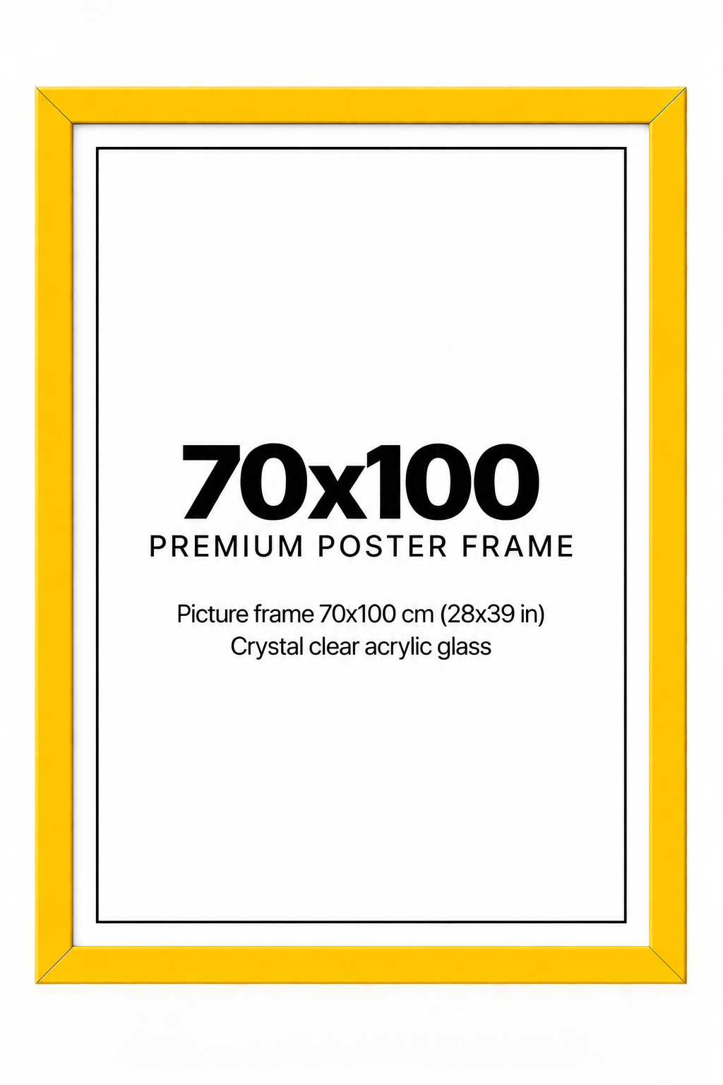 Tavelram gul 70x100