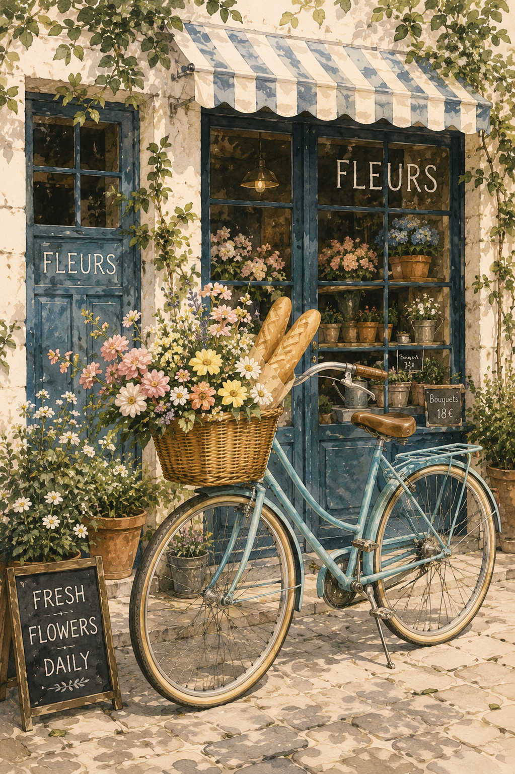 Market Morning Poster