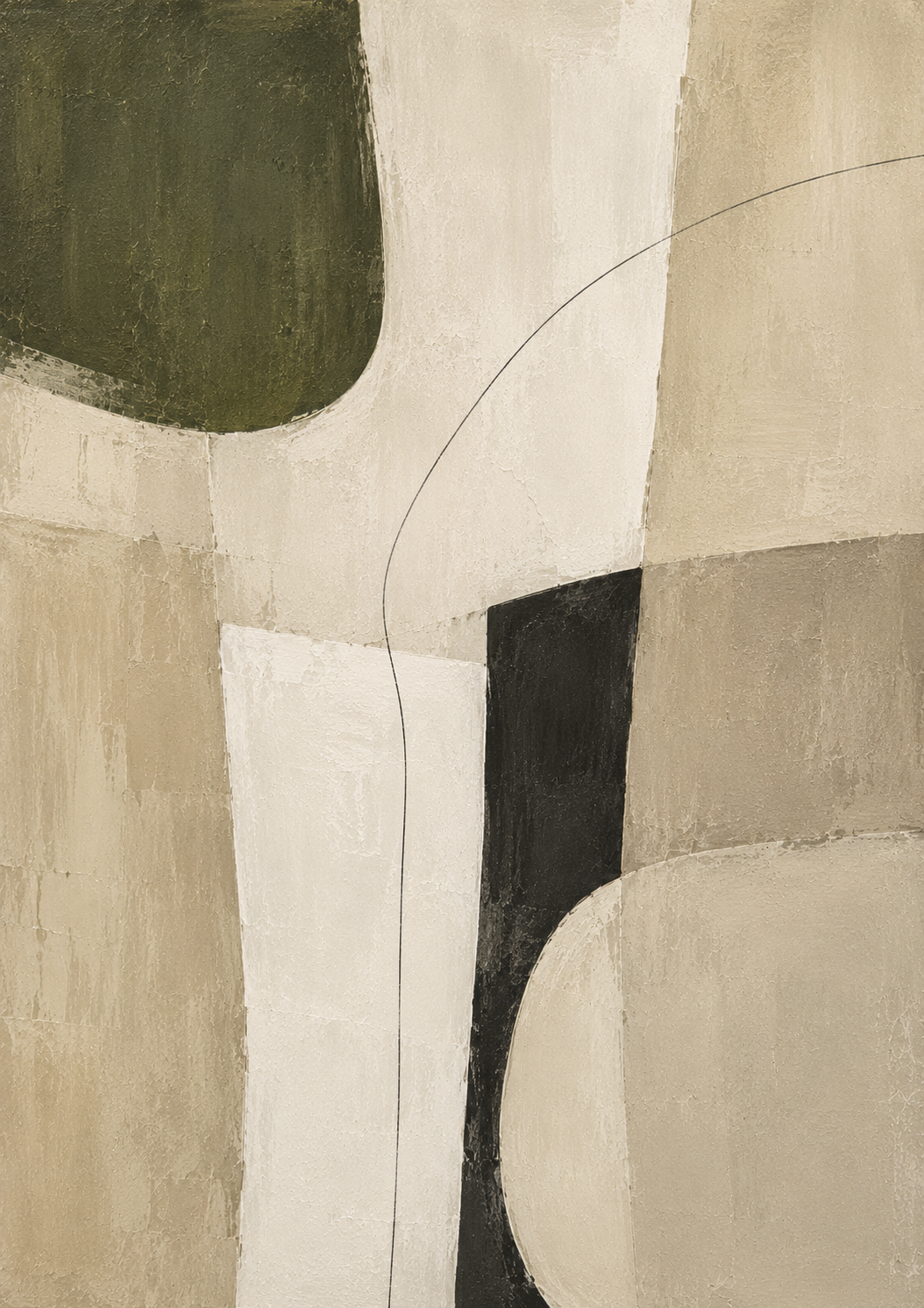 Olive Contour Poster