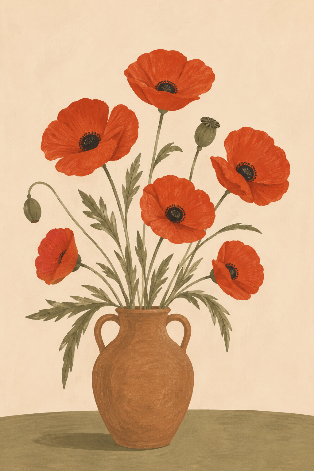 Poppy Vase II Poster