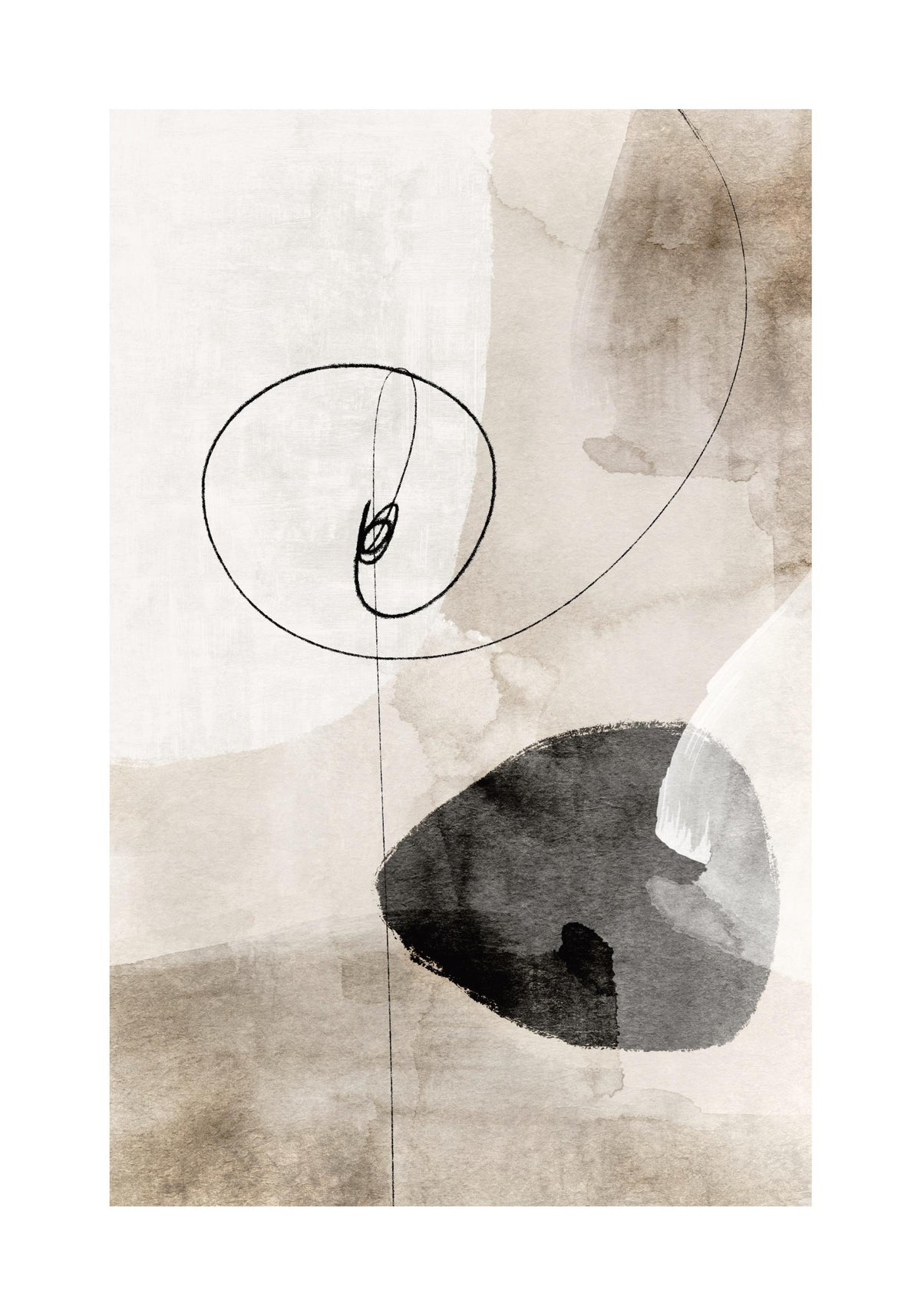 Quiet Orbit Poster med passepartout