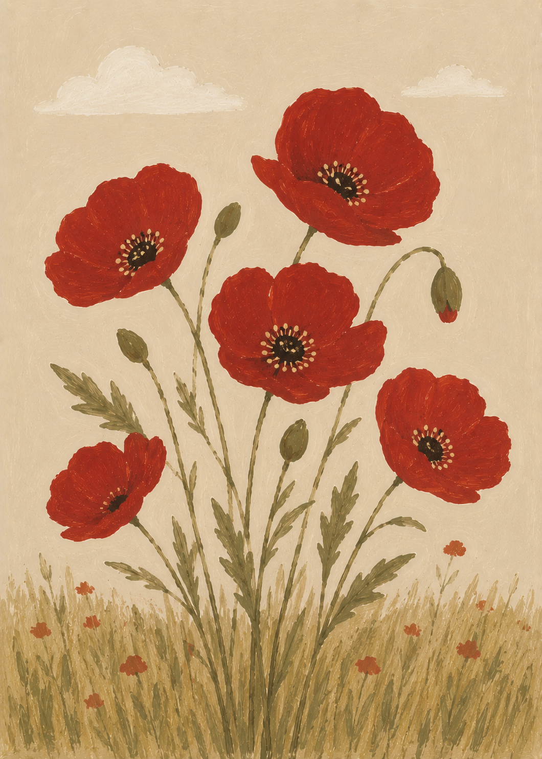 Red Poppies Poster