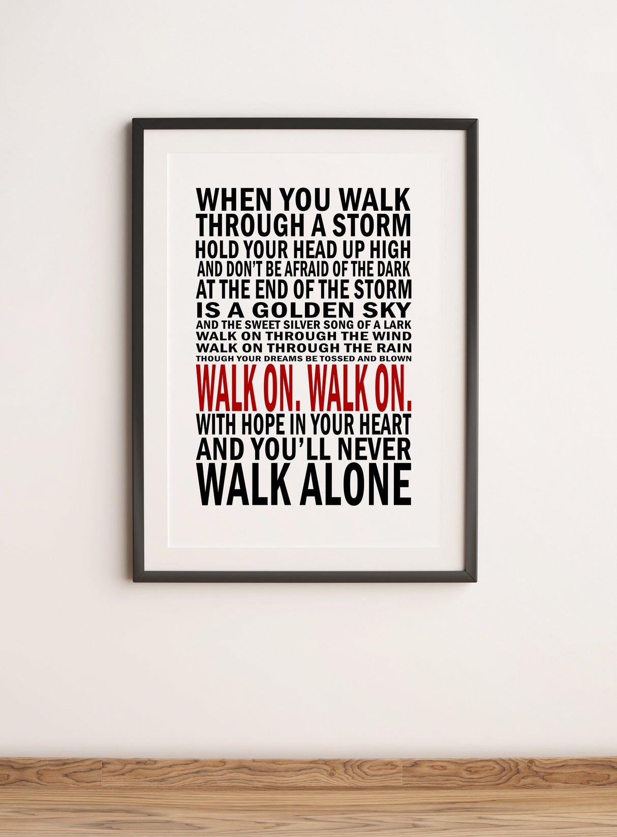 You'll never walk alone poster no.1 WG