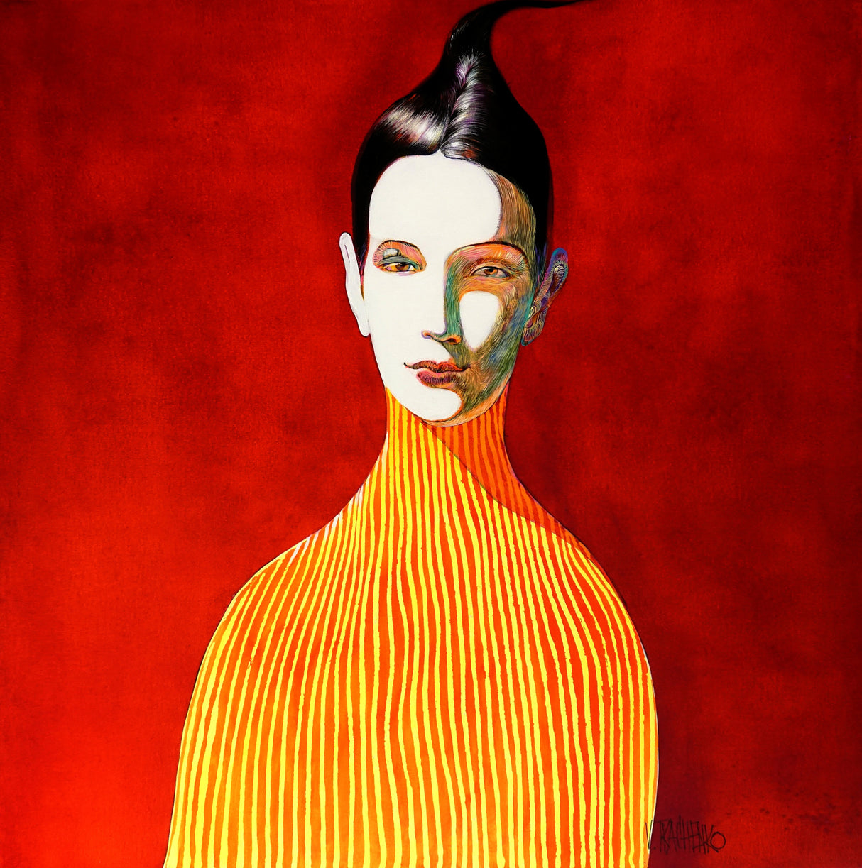Yellow Turtleneck Poster och Canvastavla
