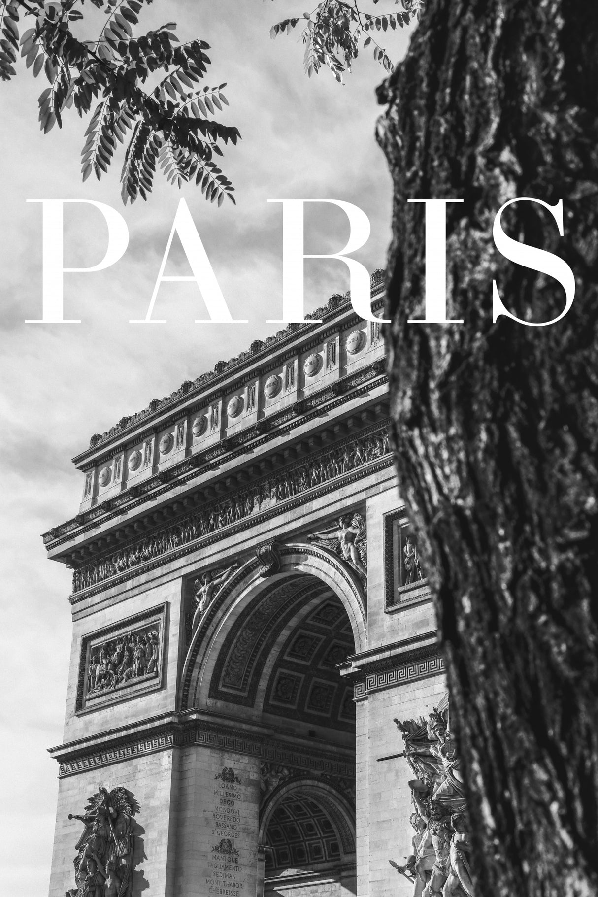 Paris Text 7 Poster och Canvastavla